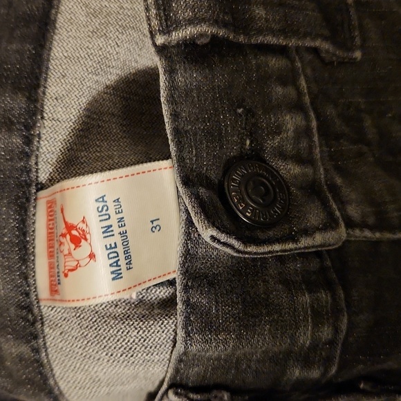 True Religion Straight Leg Black Jeans Vintage Y2K - Picture 4 of 6